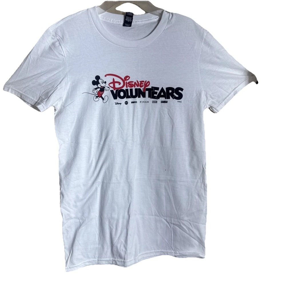 Vintage DISNEY "VOLUNTEARS" abc ESPN MICKEY MOUSE Promo T-shirt Size‎ S